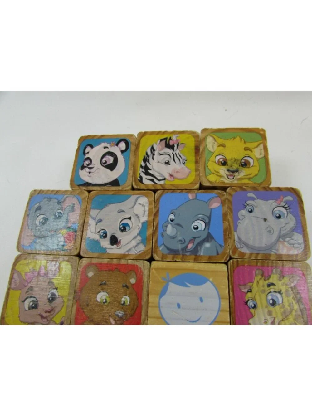 15 WOOD Blocks Garanimals Animals 32245 Toy Block Building Shapes